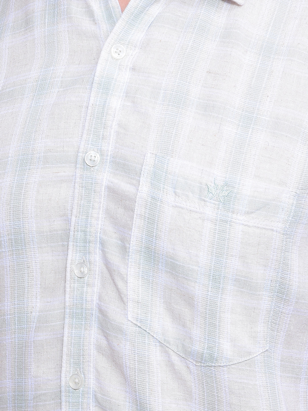 Multi-Color Checked Linen Shirt-Men Shirts-Crimsoune Club