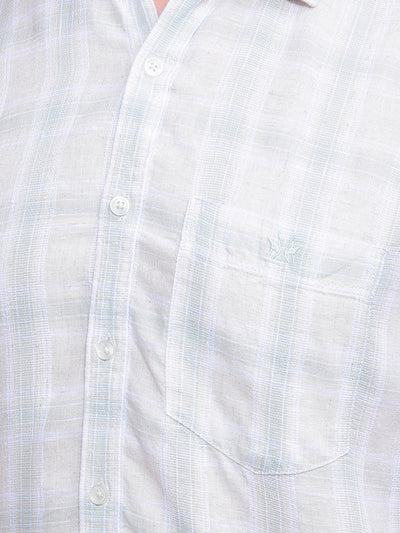 Multi-Color Checked Linen Shirt-Men Shirts-Crimsoune Club
