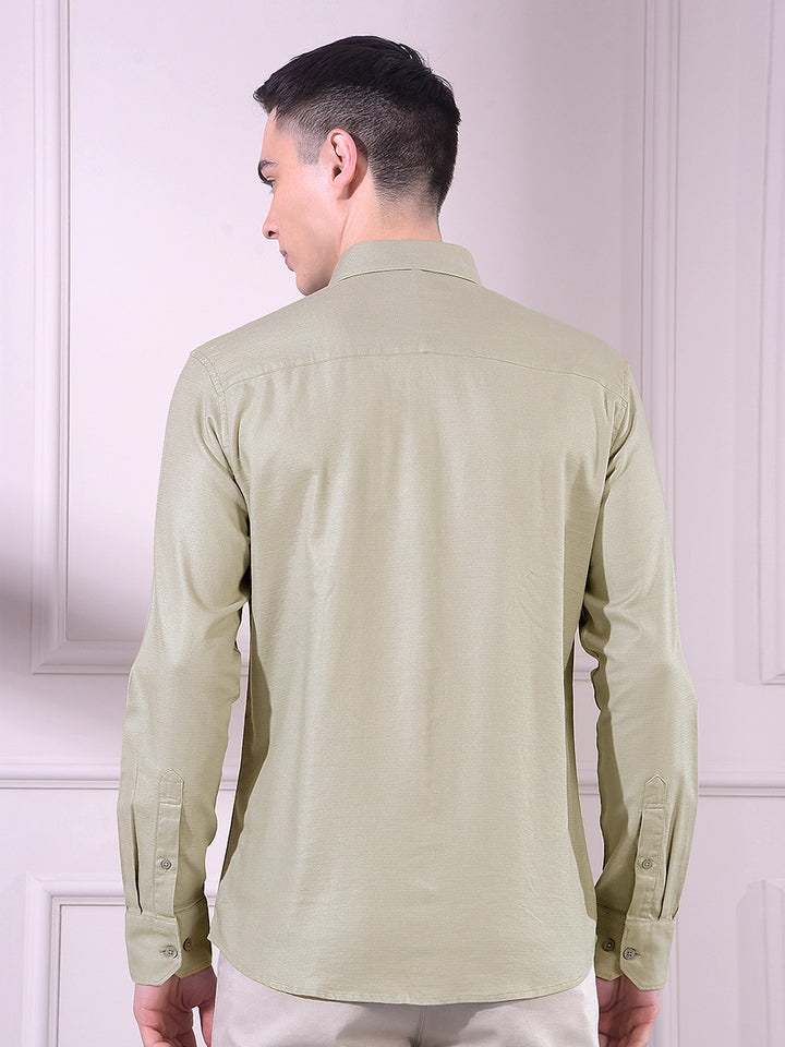 Urban Sage Green Shirt-Men Shirts-Crimsoune Club