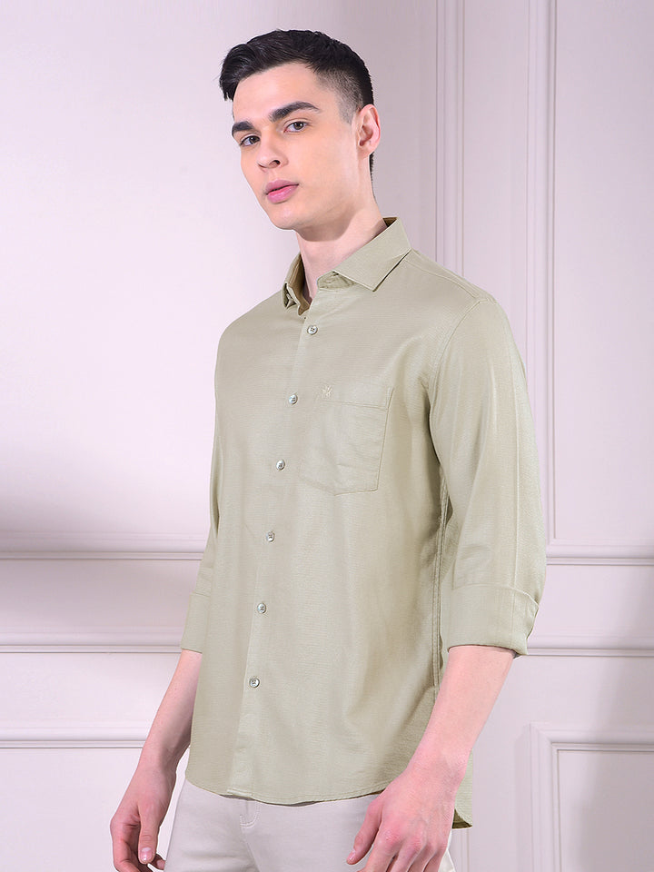 Urban Sage Green Shirt-Men Shirts-Crimsoune Club