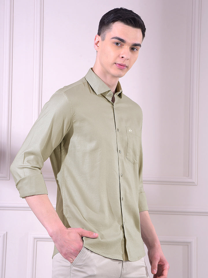Urban Sage Green Shirt-Men Shirts-Crimsoune Club