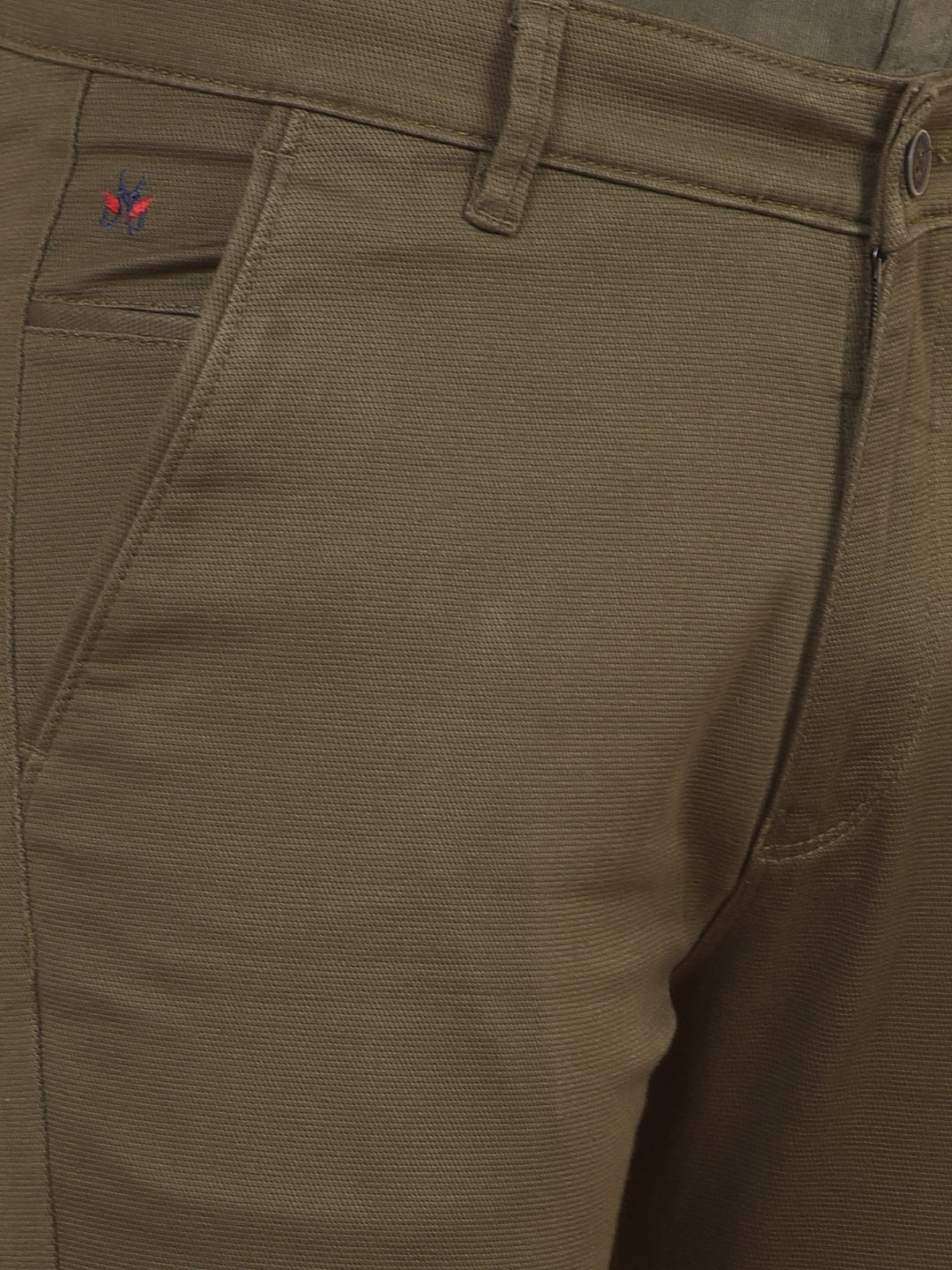 Olive Stretchable Trousers-Men Trousers-Crimsoune Club