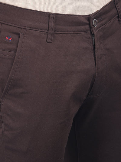 Brown Stretchable Trousers-Men Trousers-Crimsoune Club