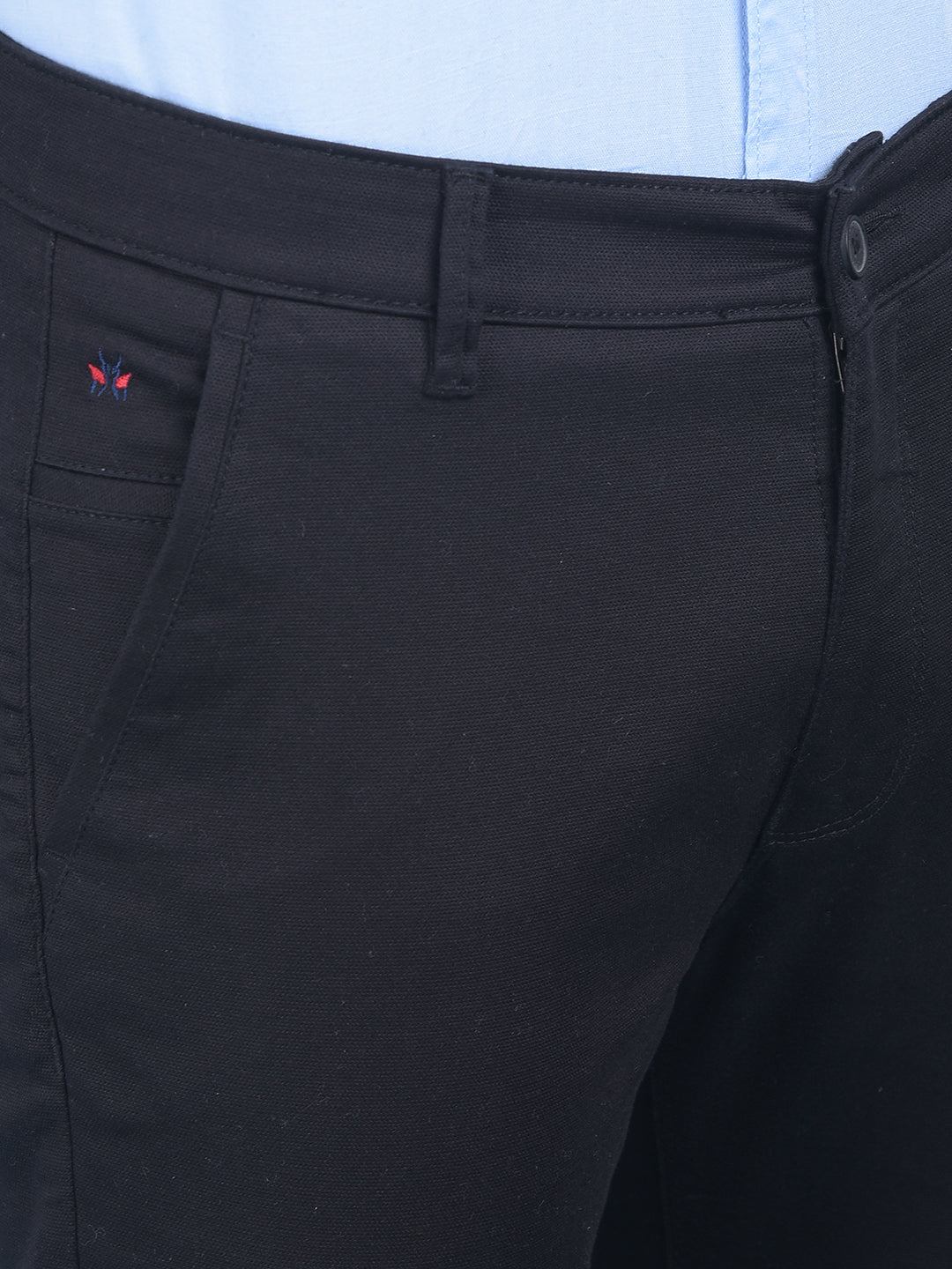 Black Stretchable Trousers-Men Trousers-Crimsoune Club