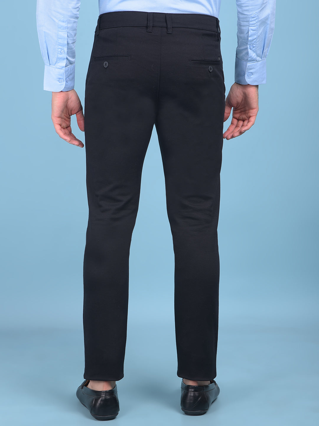 Black Stretchable Trousers-Men Trousers-Crimsoune Club