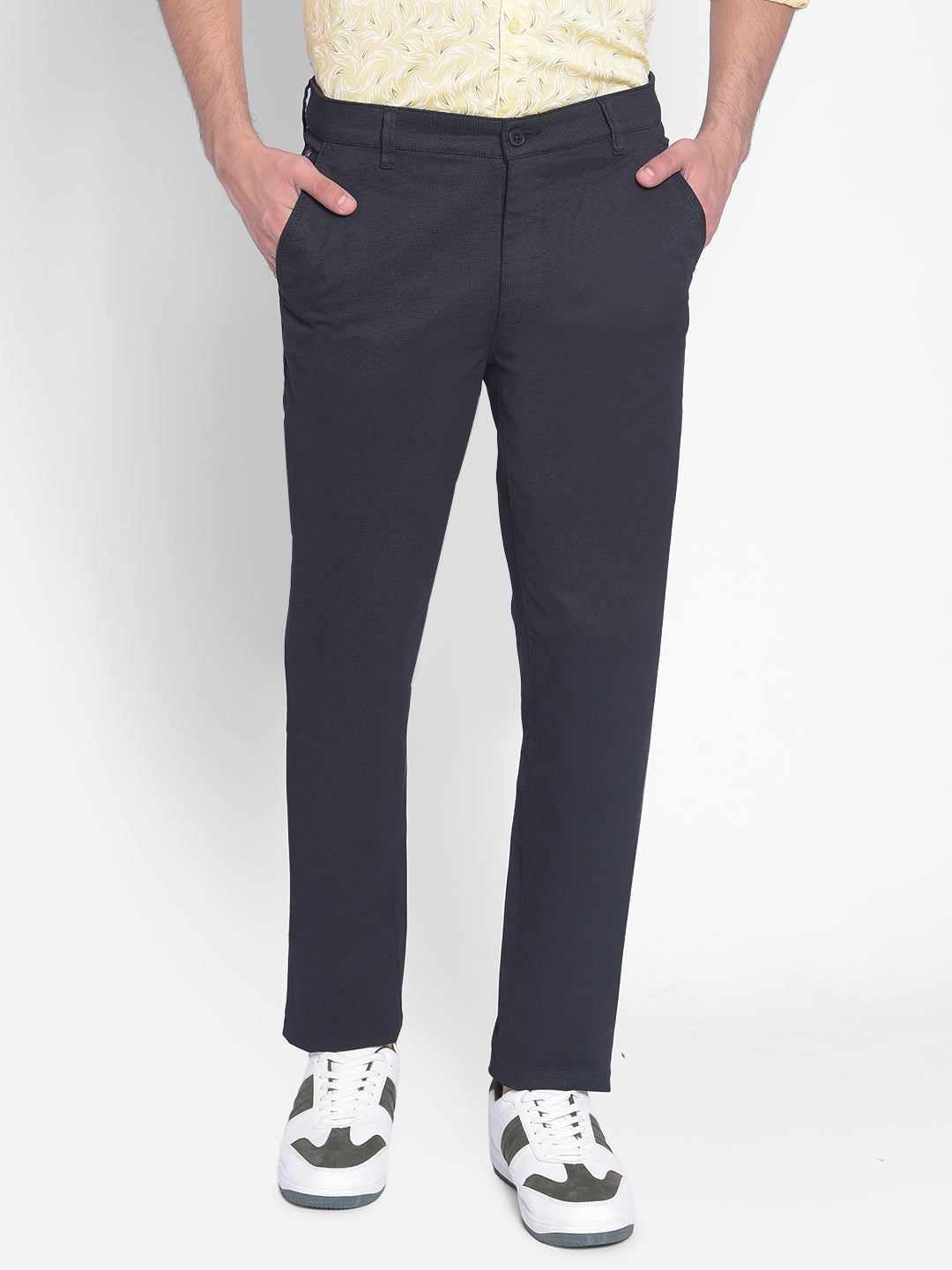 Black Printed Trouser-Men Jeans-Crimsoune Club