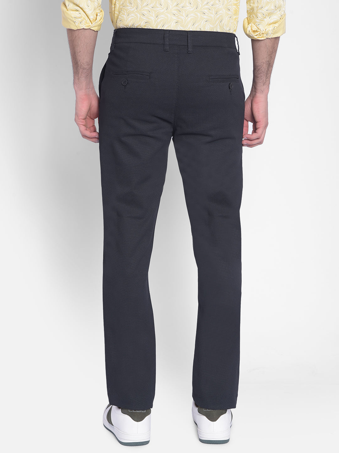Black Printed Trouser-Men Jeans-Crimsoune Club