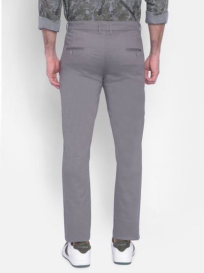 Grey Printed Trouser-Men Jeans-Crimsoune Club