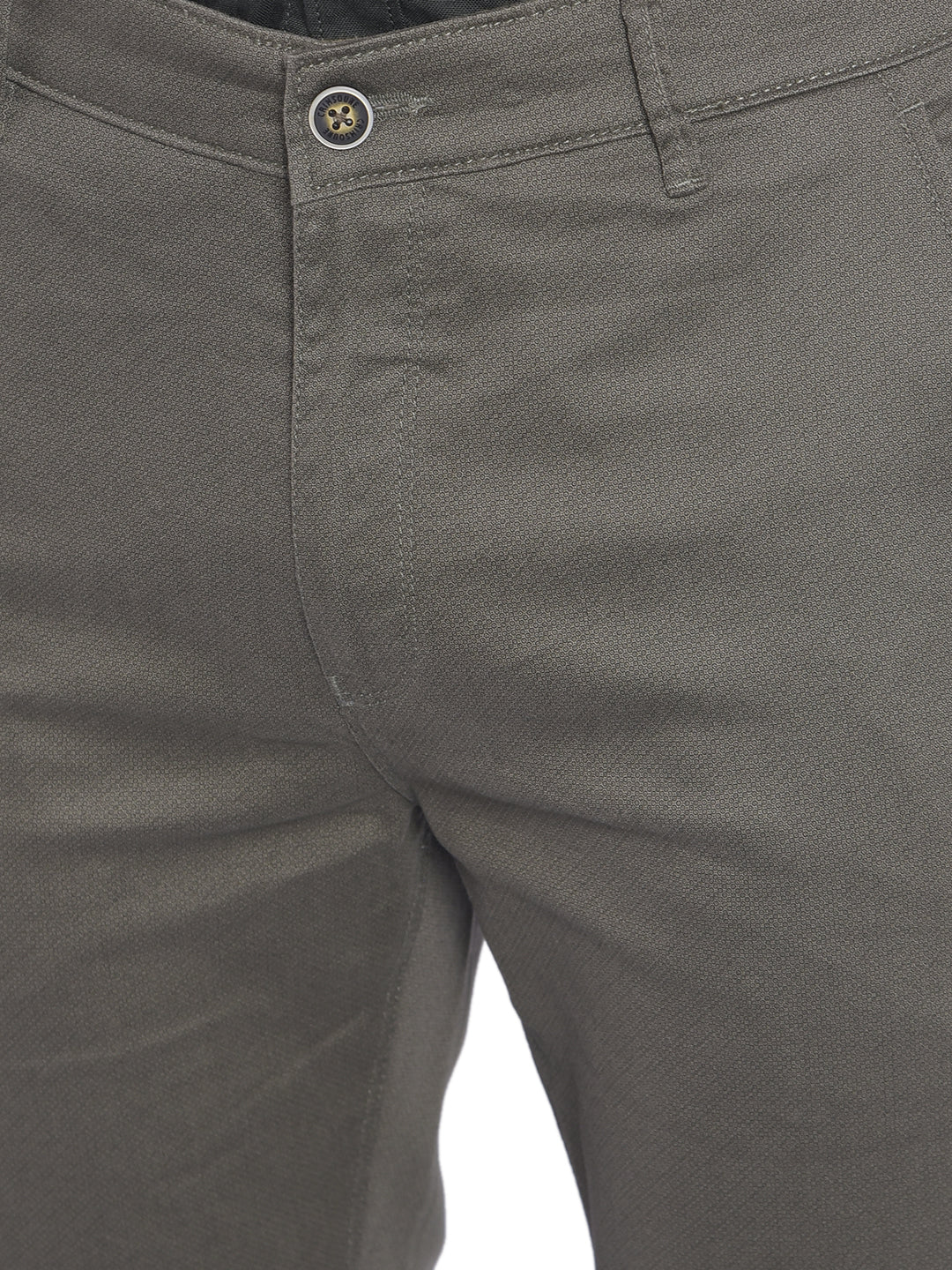Olive Printed Trouser-Men Jeans-Crimsoune Club