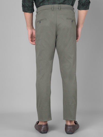 Olive Printed Trousers-Men Trousers-Crimsoune Club