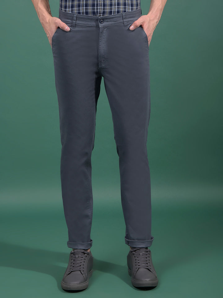 Navy Blue Printed Trousers-Men Trousers-Crimsoune Club