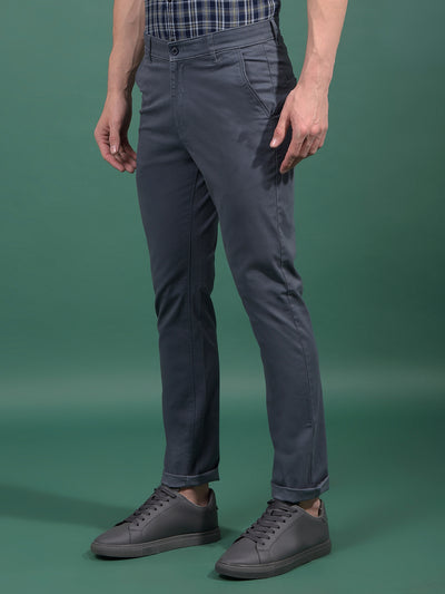 Navy Blue Printed Trousers-Men Trousers-Crimsoune Club