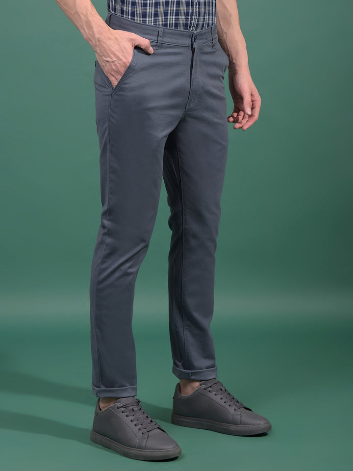 Navy Blue Printed Trousers-Men Trousers-Crimsoune Club
