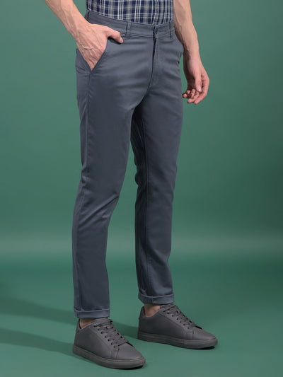 Navy Blue Printed Trousers-Men Trousers-Crimsoune Club