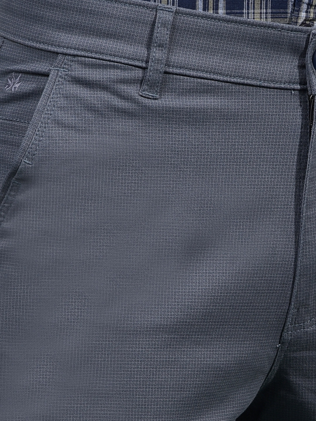 Navy Blue Printed Trousers-Men Trousers-Crimsoune Club