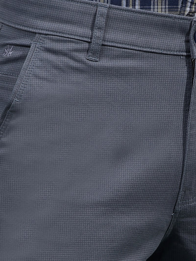 Navy Blue Printed Trousers-Men Trousers-Crimsoune Club