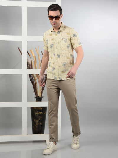 Khaki Trousers-Men Trousers-Crimsoune Club