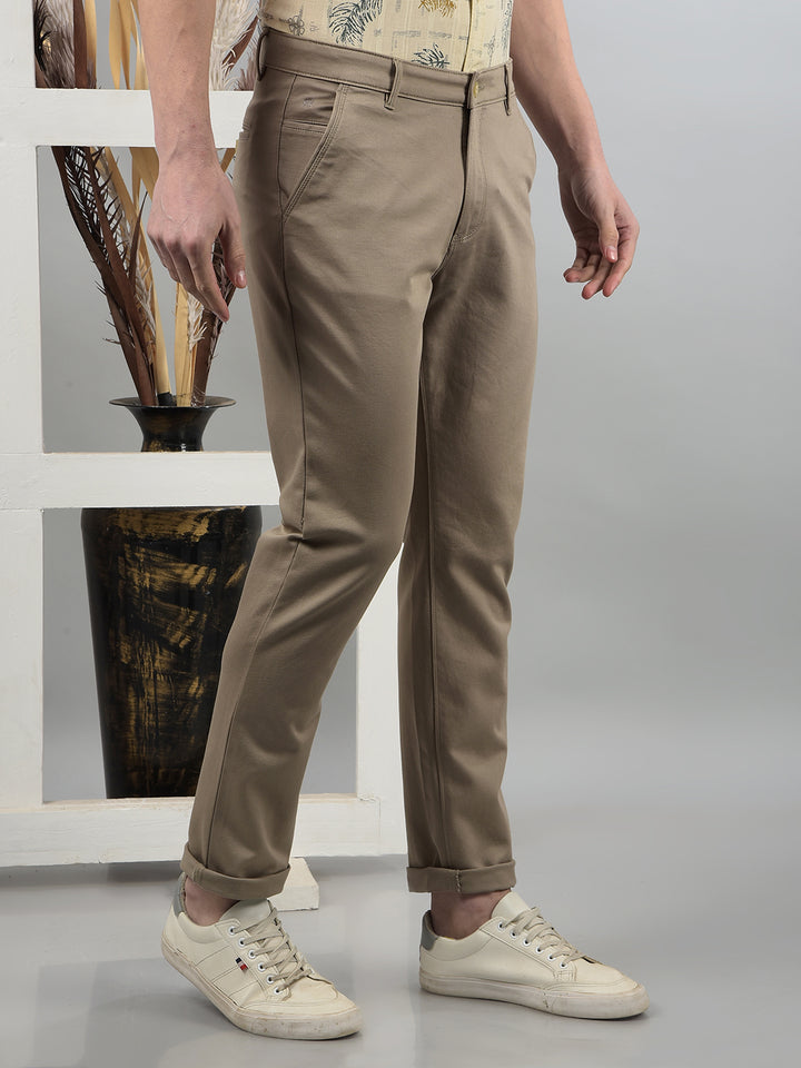 Khaki Trousers-Men Trousers-Crimsoune Club
