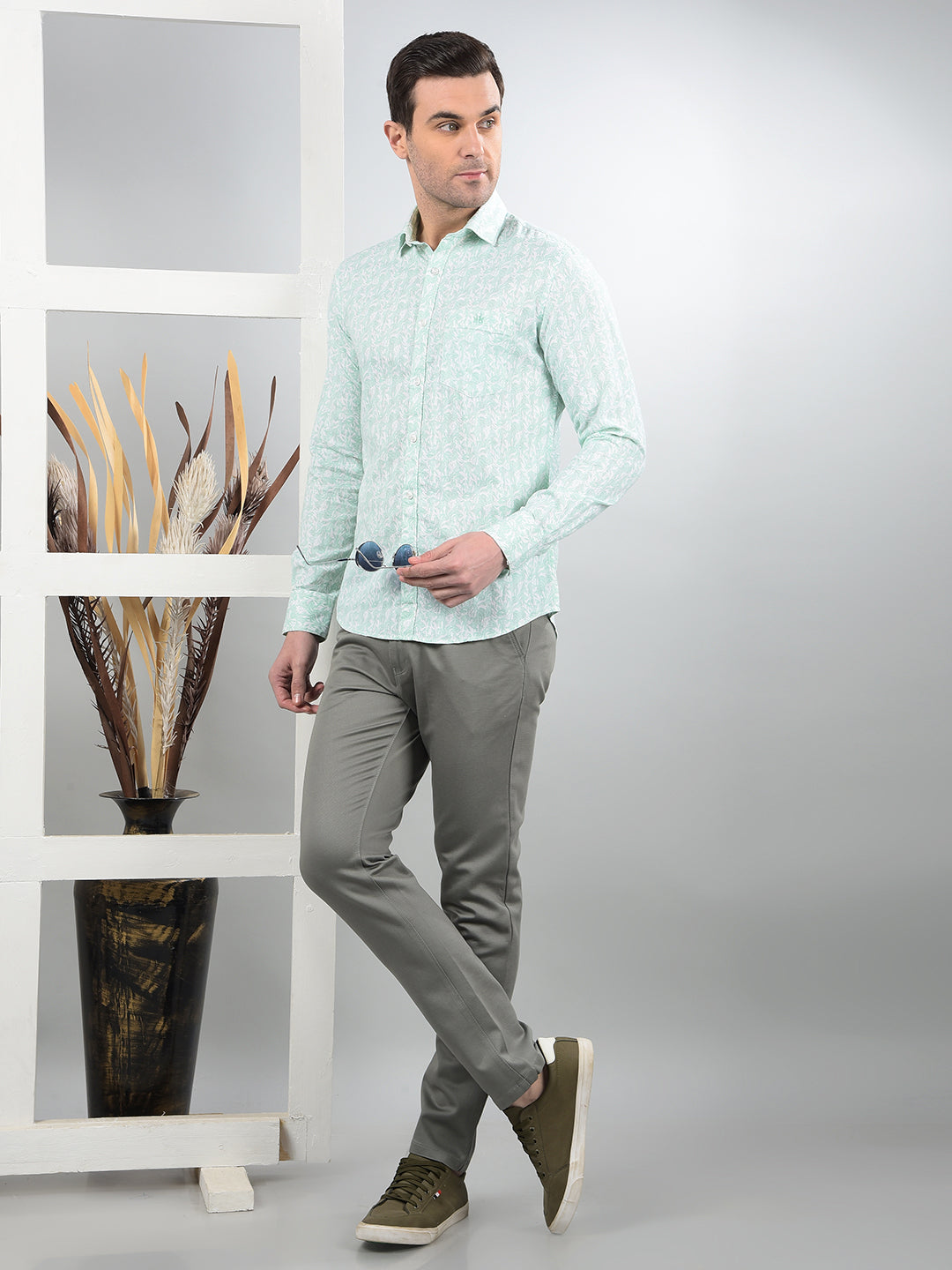 Green Trousers-Men Trousers-Crimsoune Club