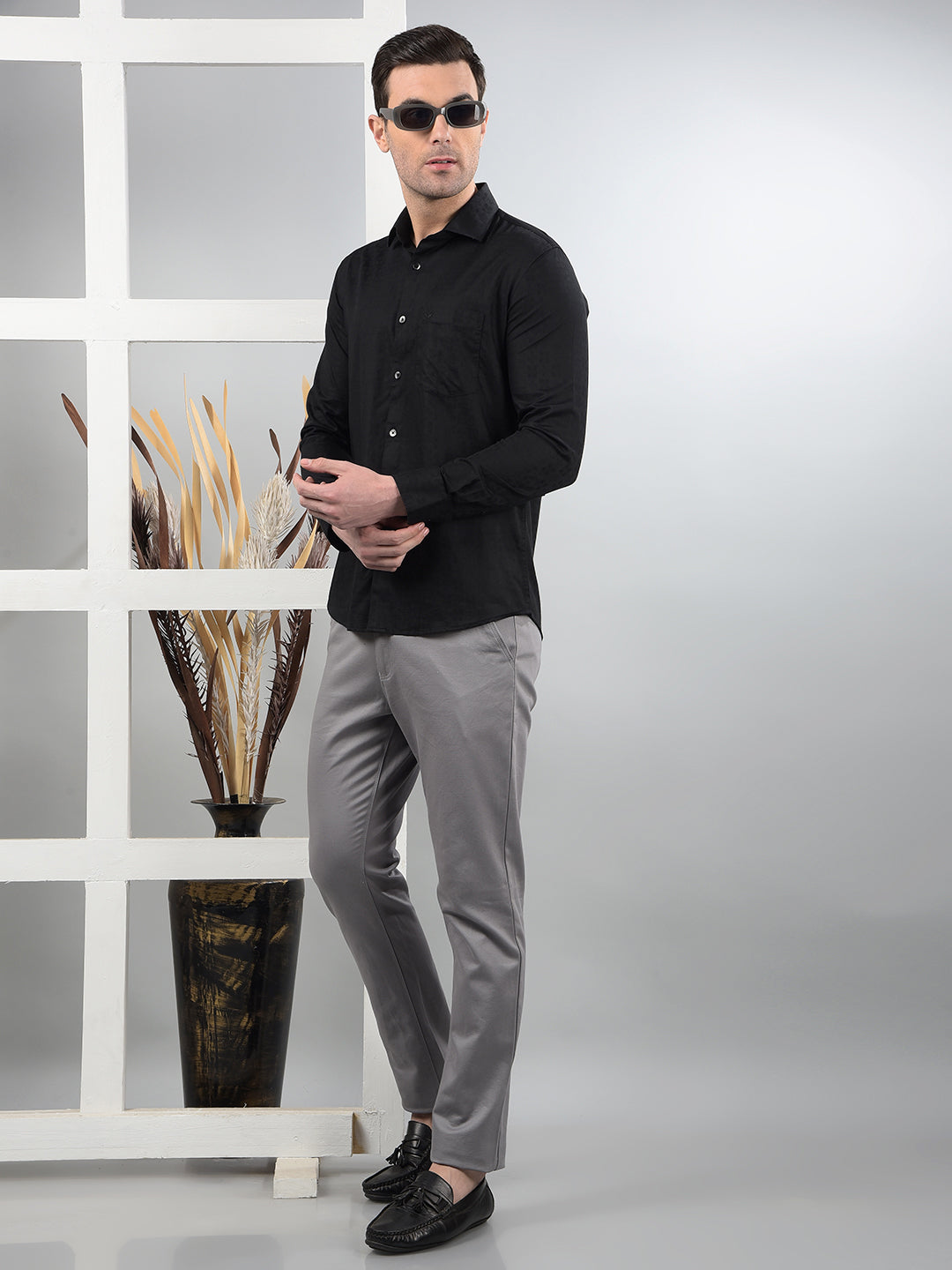 Grey Trousers-Men Trousers-Crimsoune Club