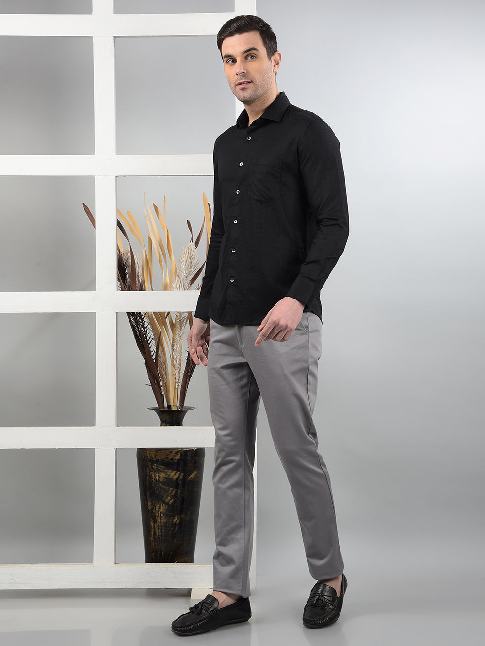 Grey Trousers-Men Trousers-Crimsoune Club
