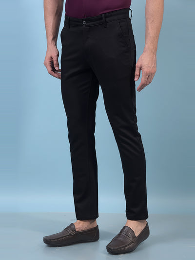 Men's Black Trousers-Men Trousers-Crimsoune Club