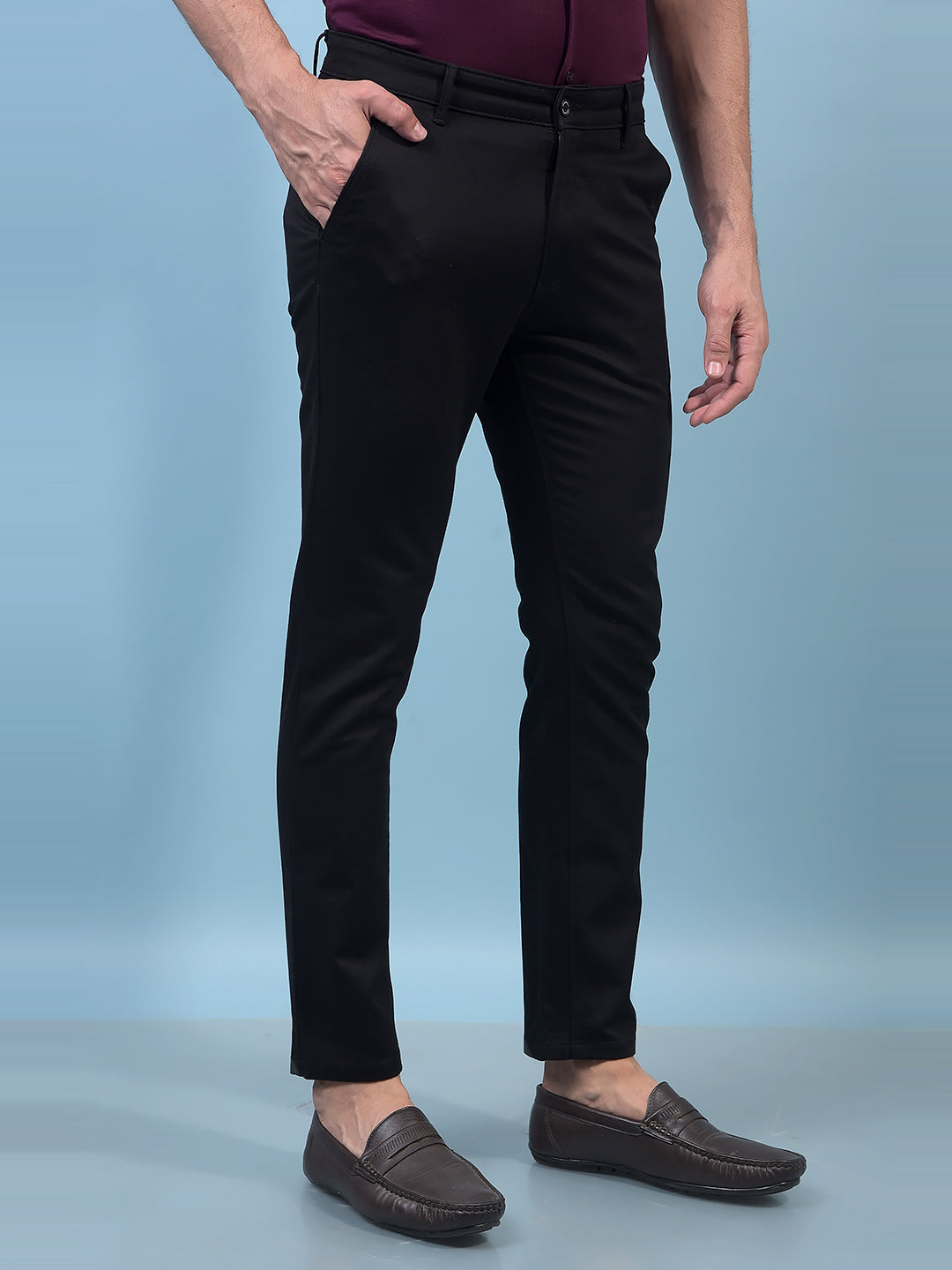 Men's Black Trousers-Men Trousers-Crimsoune Club