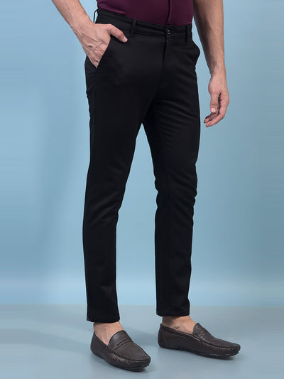 Men's Black Trousers-Men Trousers-Crimsoune Club