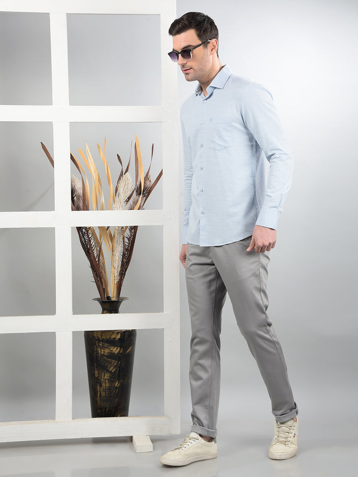 Grey Printed Trousers-Men Trousers-Crimsoune Club