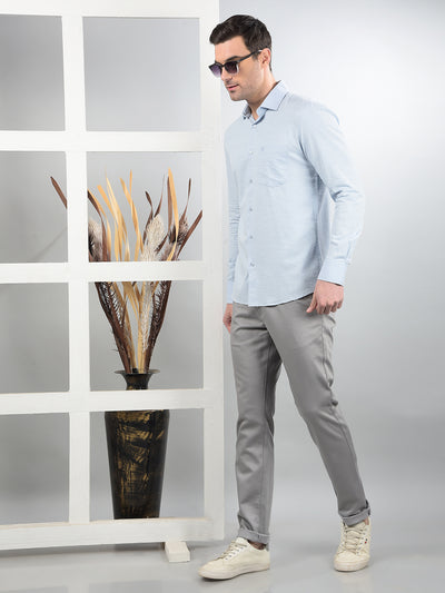 Grey Printed Trousers-Men Trousers-Crimsoune Club