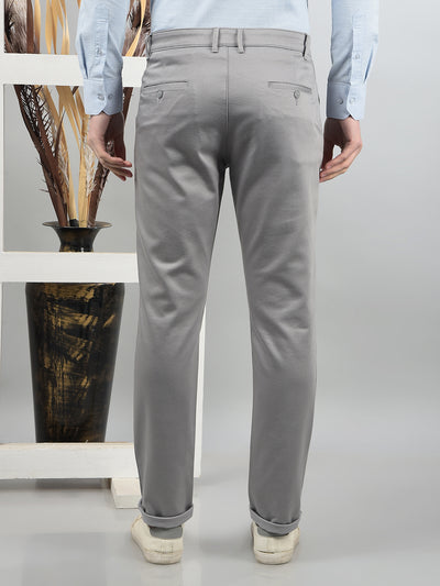 Grey Printed Trousers-Men Trousers-Crimsoune Club