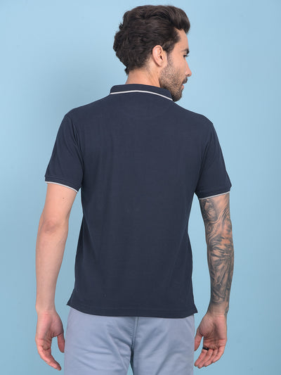 Navy Blue T-Shirt-Men T-shirts-Crimsoune Club