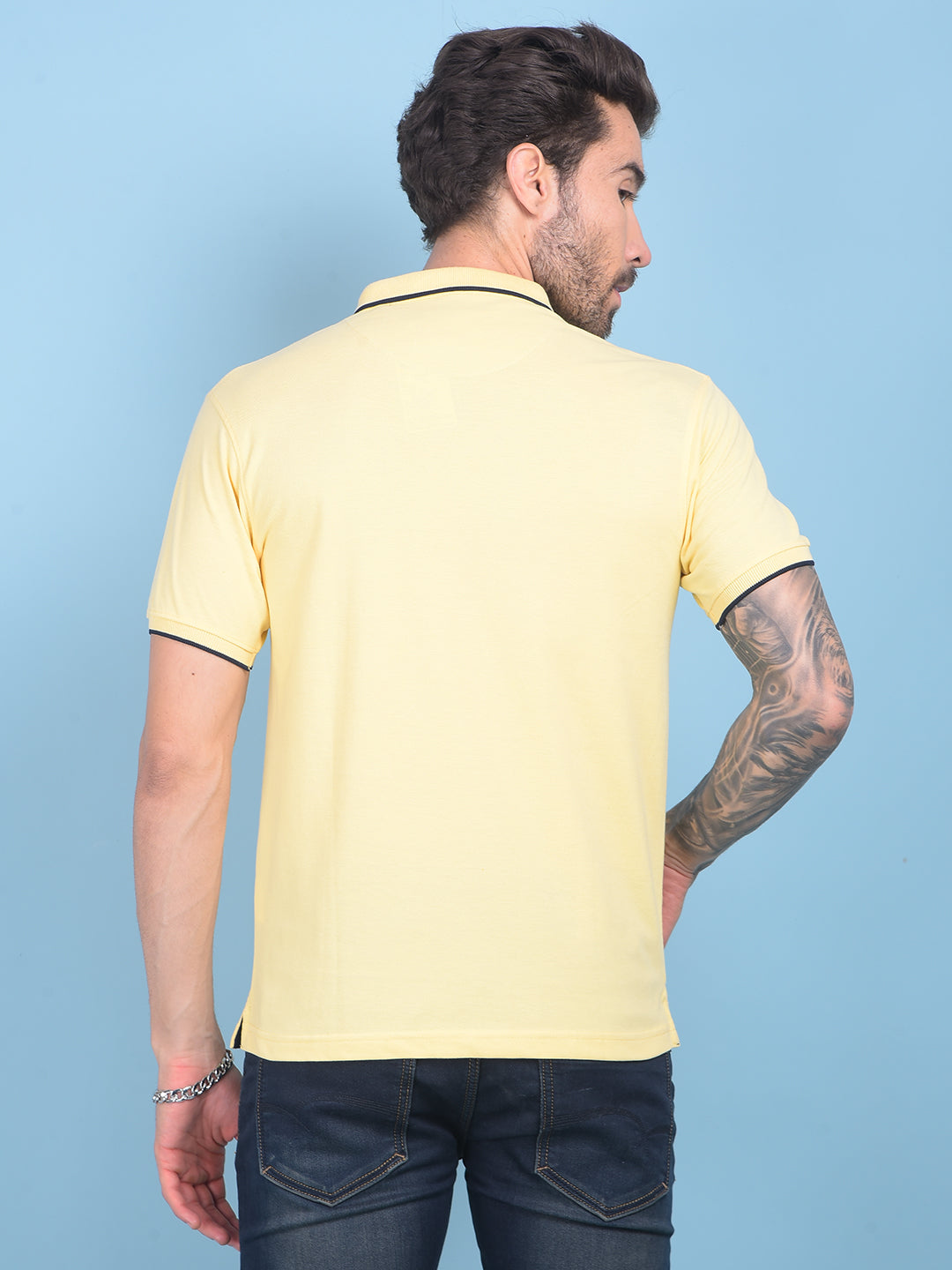 Yellow T-Shirt-Men T-shirts-Crimsoune Club