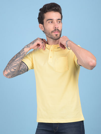 Yellow T-Shirt-Men T-shirts-Crimsoune Club