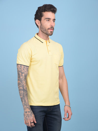 Yellow T-Shirt-Men T-shirts-Crimsoune Club