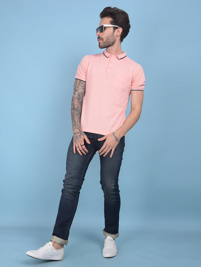 Peach T-Shirt-Men T-shirts-Crimsoune Club