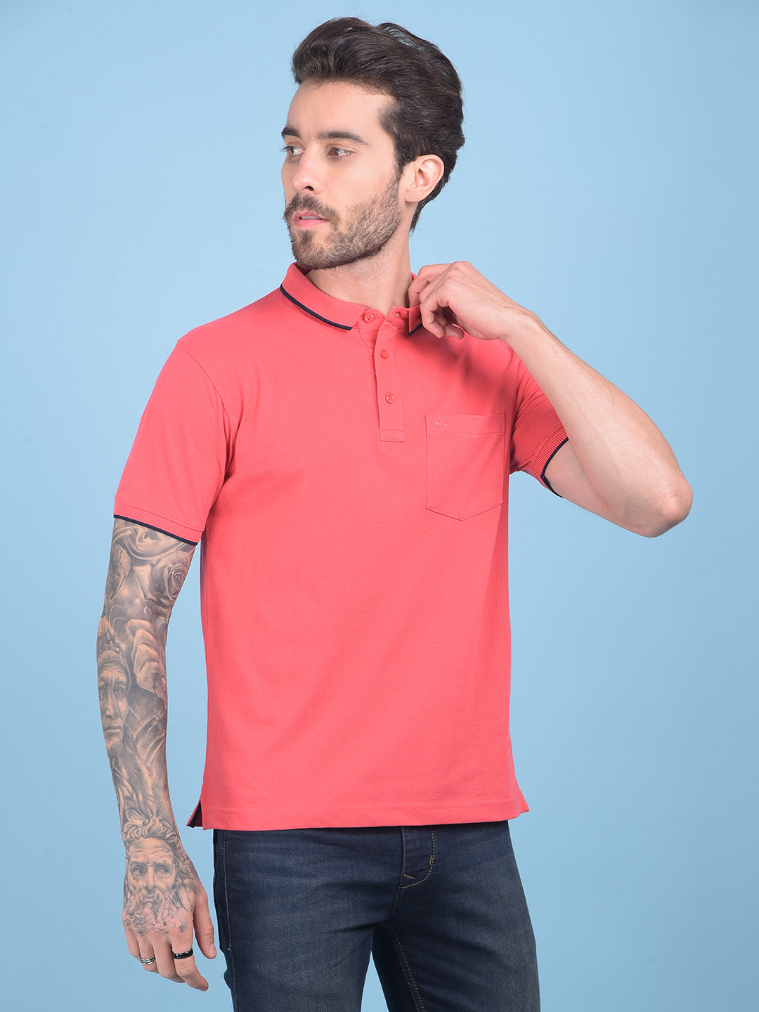 Red T-Shirt-Men T-shirts-Crimsoune Club