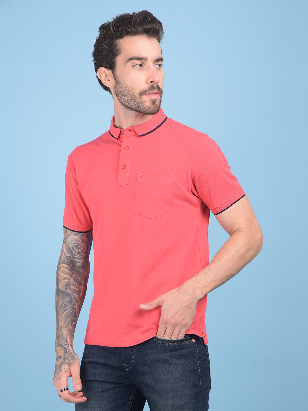 Red T-Shirt-Men T-shirts-Crimsoune Club
