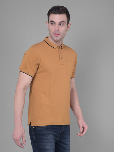 Mustard Polo T-shirt-Men T-Shirts-Crimsoune Club