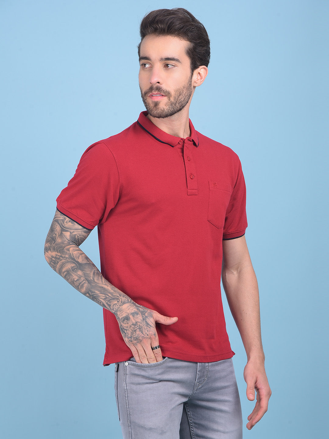 Maroon T-Shirt-Men T-shirts-Crimsoune Club