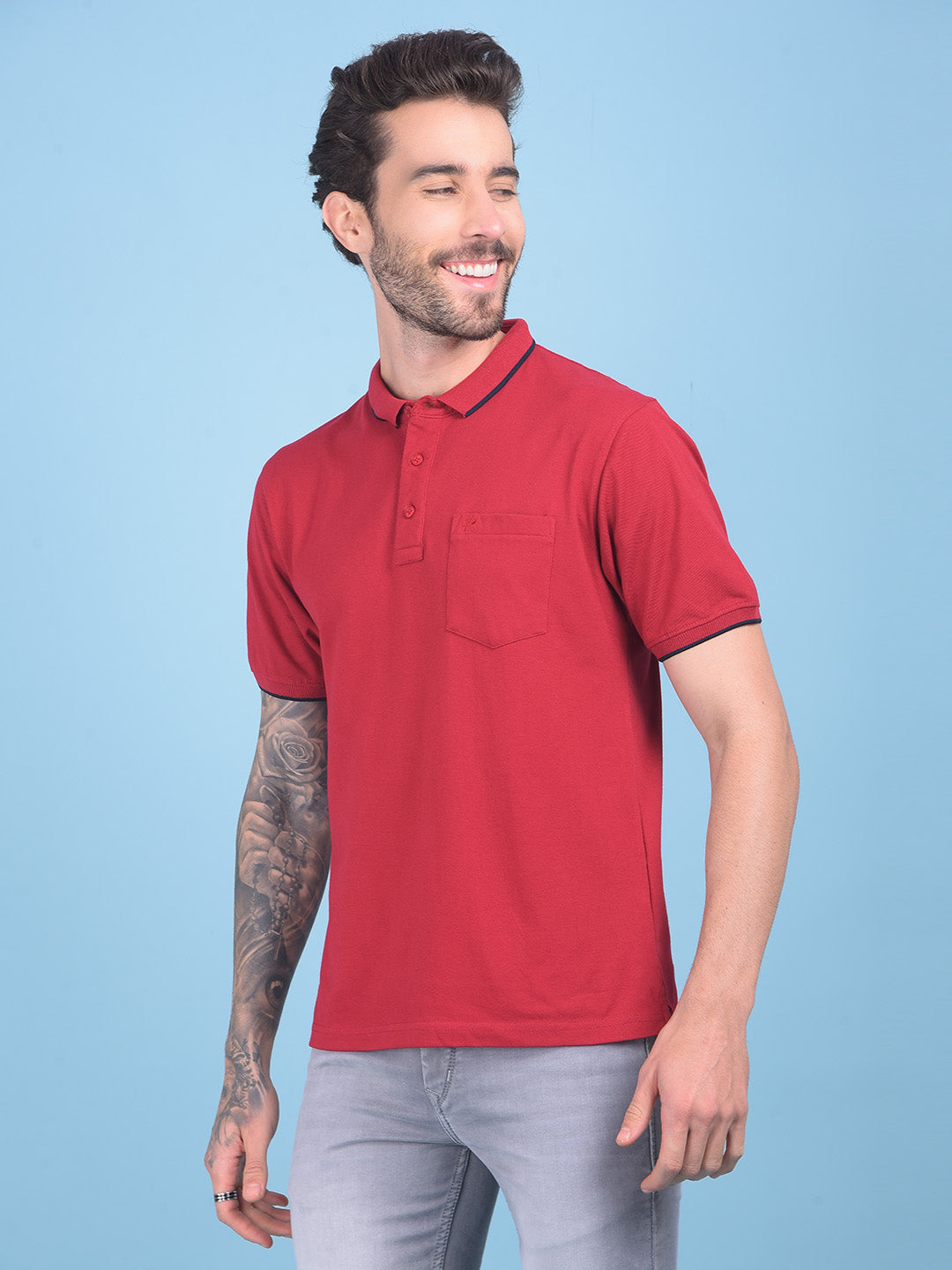 Maroon T-Shirt-Men T-shirts-Crimsoune Club