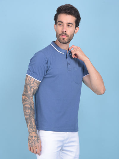 Blue T-Shirt-Men T-shirts-Crimsoune Club