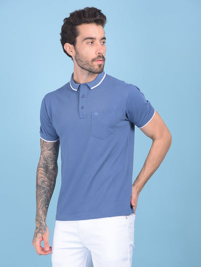 Blue T-Shirt-Men T-shirts-Crimsoune Club