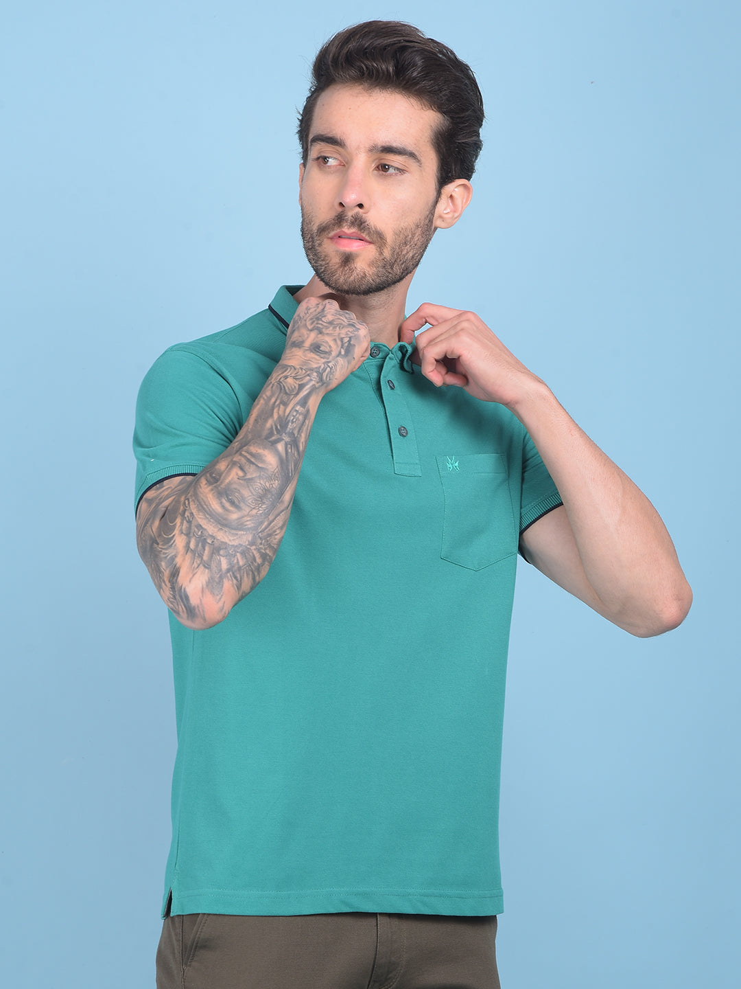 Green T-Shirt-Men T-shirts-Crimsoune Club