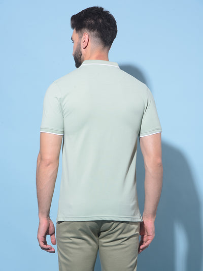 Green Polo T-Shirt-Men T-Shirts-Crimsoune Club