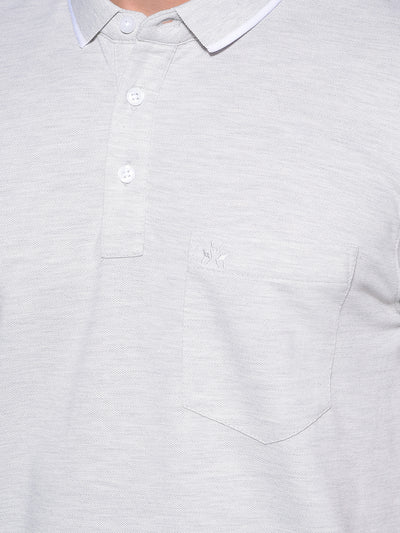 Grey Cotton T-Shirt-Men T-Shirts-Crimsoune Club