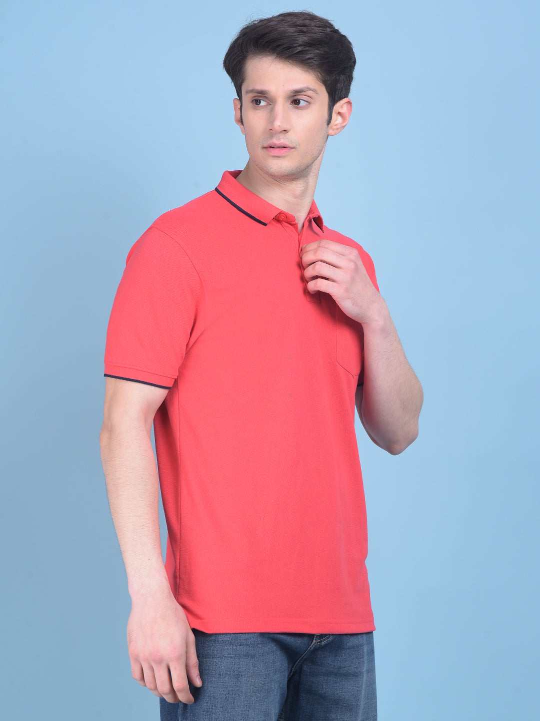 Red Tshirt-Men T-shirts-Crimsoune Club