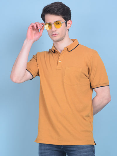 Mustard Tshirt-Men T-shirts-Crimsoune Club