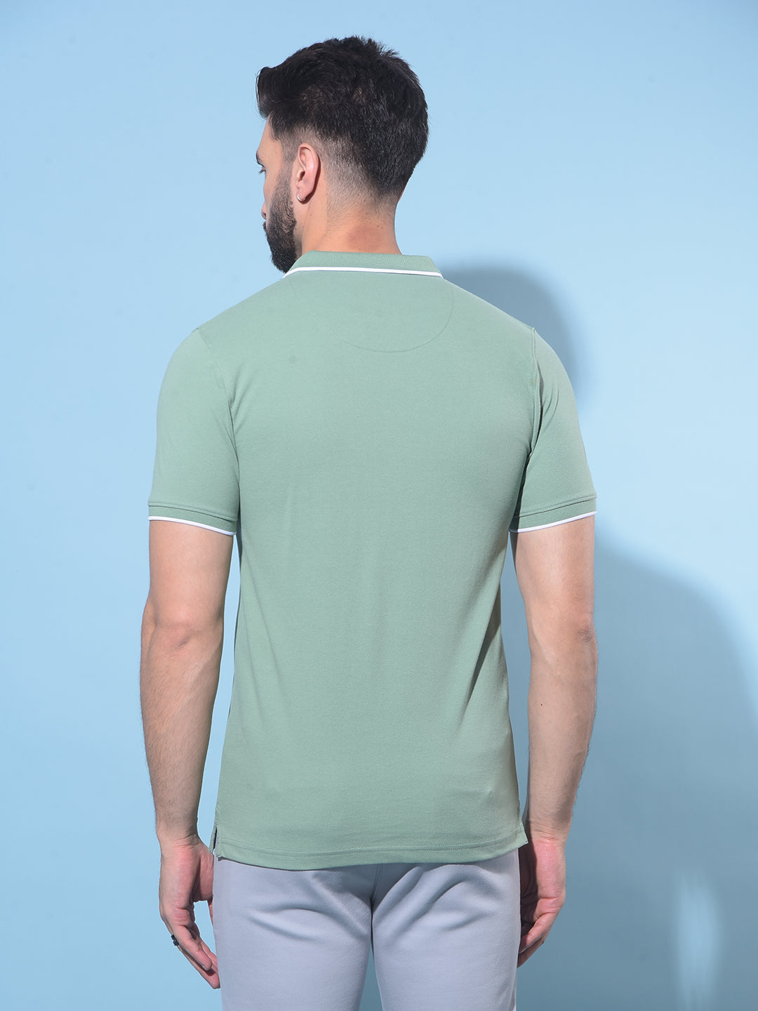 Green Polo T-Shirt-Men T-Shirts-Crimsoune Club