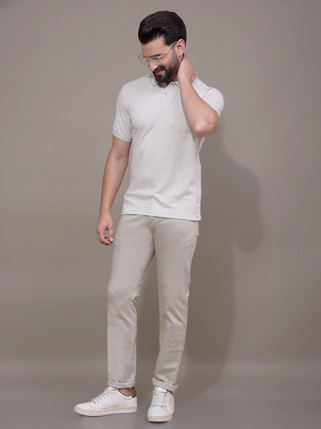 Green Polo Neck T-Shirt-Men T-Shirts-Crimsoune Club